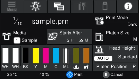 Принтер Epson F3030 – 4,33-дюймовой сенсорной панелью LCD