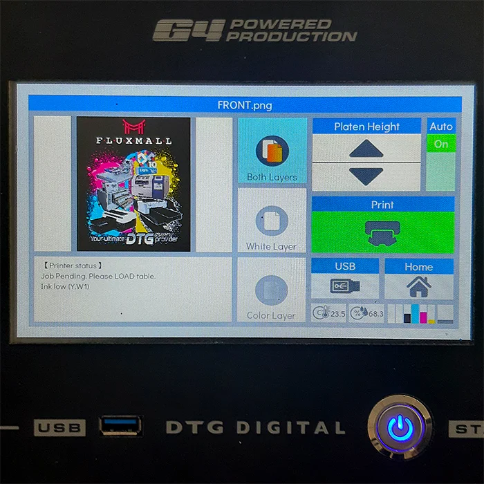 Print Queue - DTG G4 Direct To Garment Printer