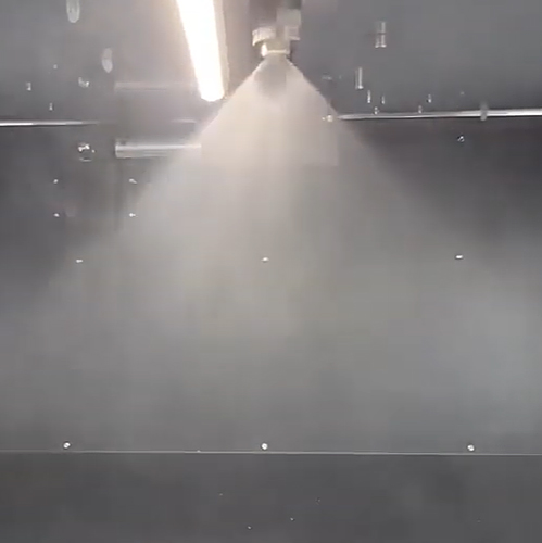 Consistent spraying with single nozzle