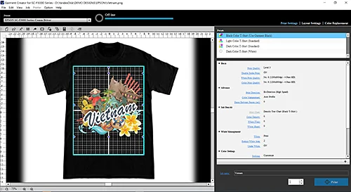 Garment Creator for Epson SC-F3030