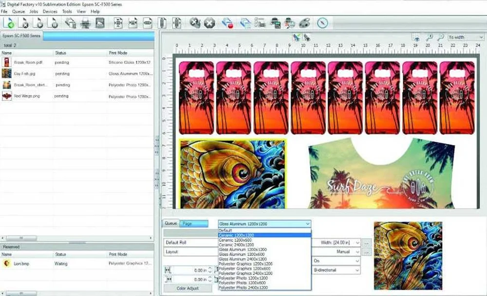 CADlink Digital Factory v11 Apparel phiên bản Sublimation
