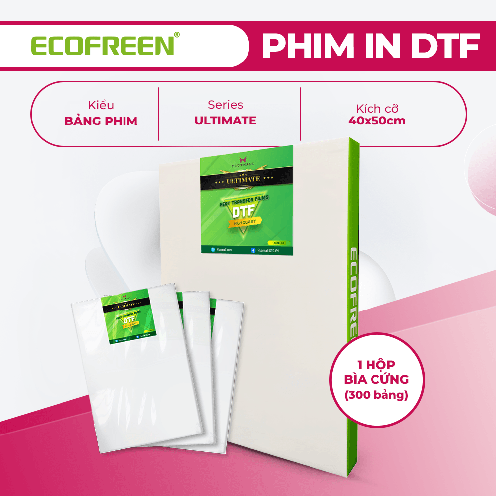 Bảng phim in DTF ECOFREEN Ultimate V10 - 40 x 50 cm, 1 hộp
