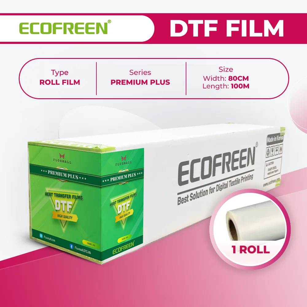ECOFREEN Premium Plus DTF Roll Film - 80cm (width) x 100m (length), 1 box 1 roll