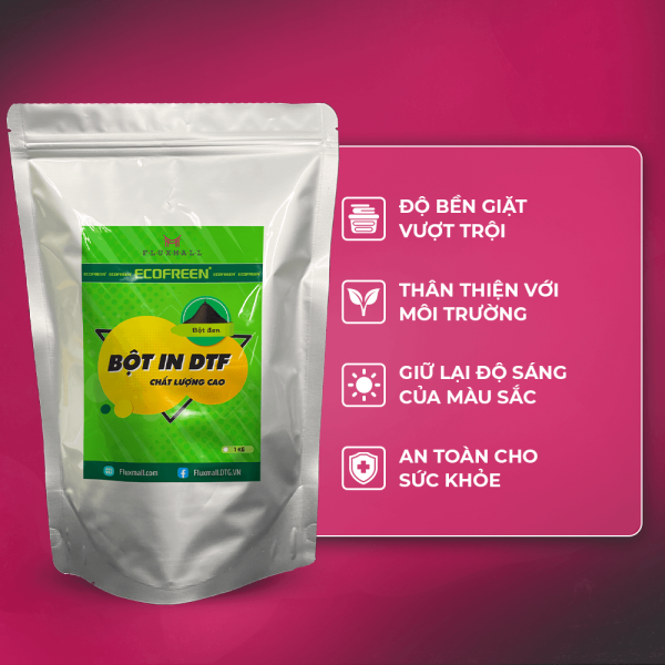 Bột nóng chảy đen ECOFREEN in DTF - ưu thế 1kg