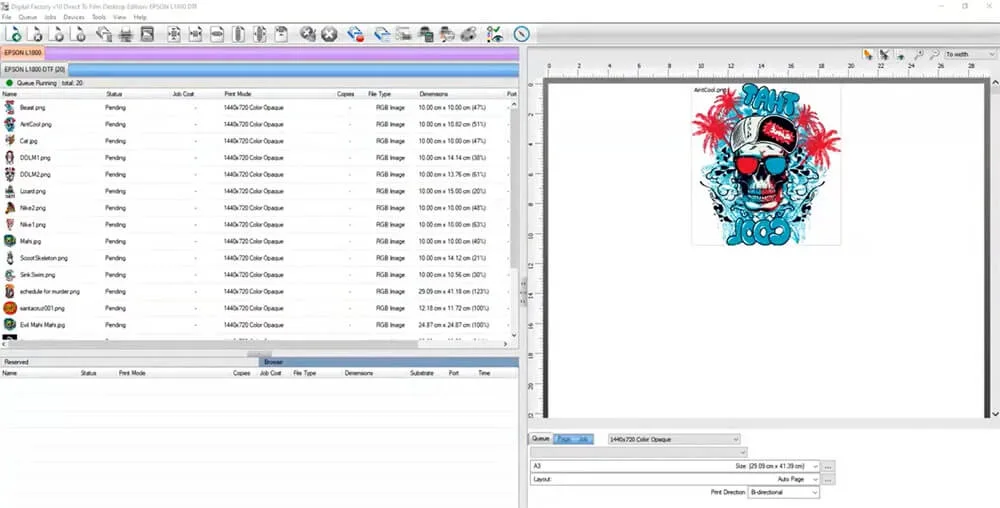 CADlink Digital Factory v11.1 Direct to Film (DTF) Edition