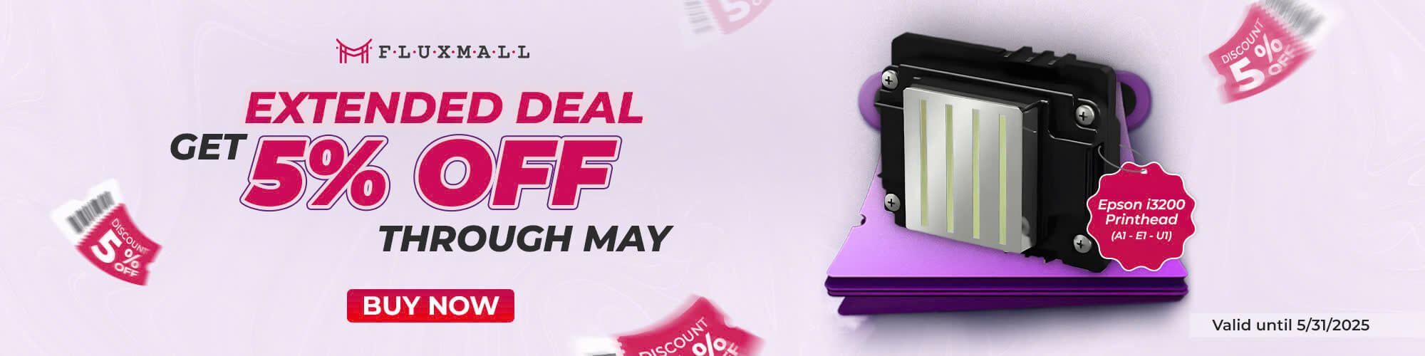 GET 5% OFF THROUGH MAY!