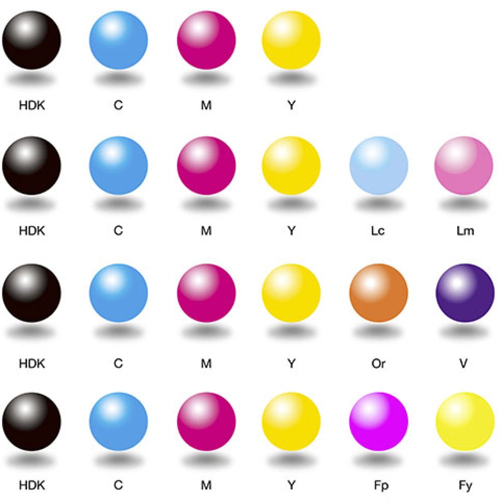 Bộ mực 6 màu tùy chọn